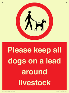 Please keep all dogs on a lead around livestock
